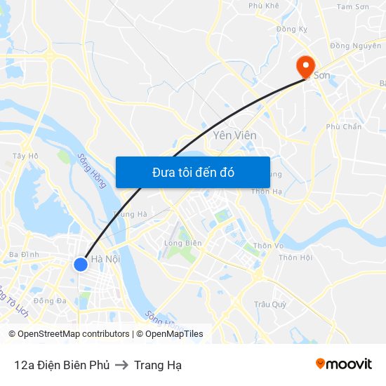 12a Điện Biên Phủ to Trang Hạ map