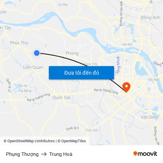 Phụng Thượng to Trung Hoà map