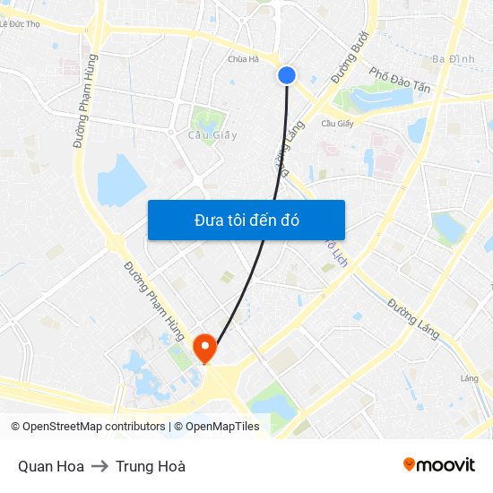 Quan Hoa to Trung Hoà map