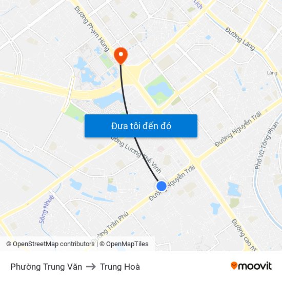 Phường Trung Văn to Trung Hoà map