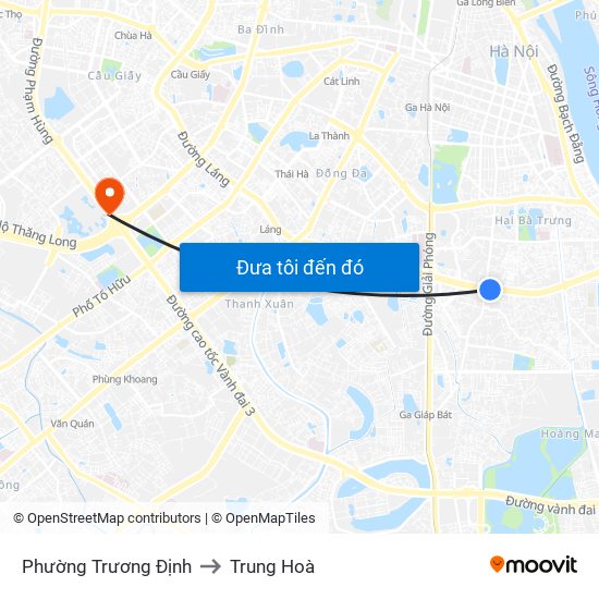 Phường Trương Định to Trung Hoà map