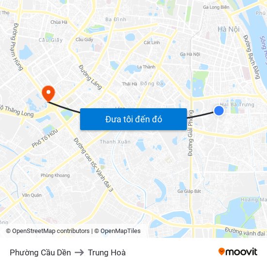 Phường Cầu Dền to Trung Hoà map