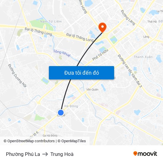 Phường Phú La to Trung Hoà map