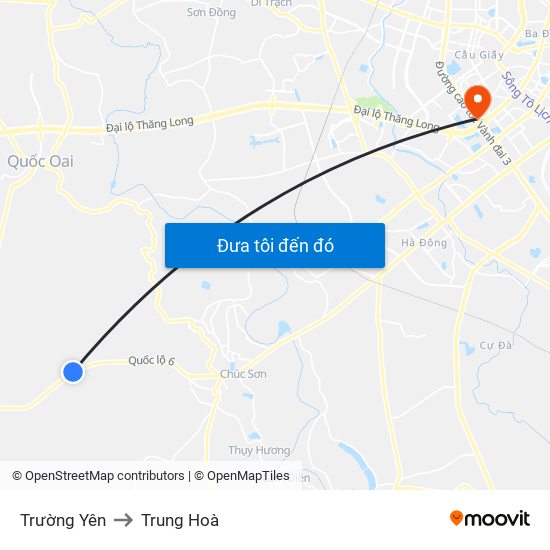 Trường Yên to Trung Hoà map