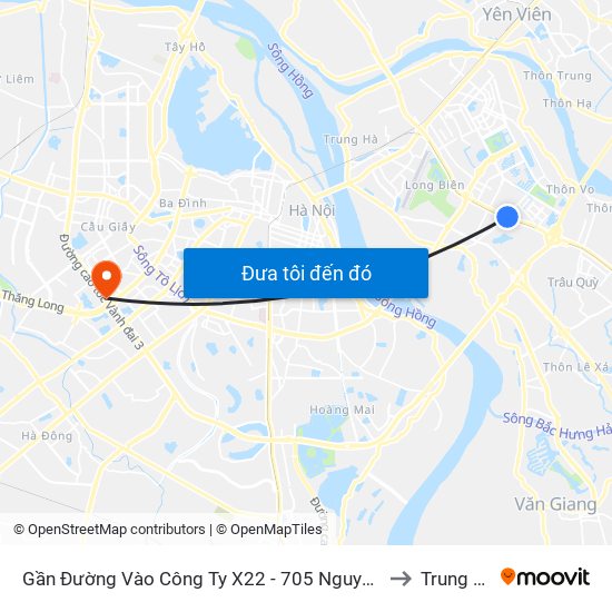 Gần Đường Vào Công Ty X22 - 705 Nguyễn Văn Linh to Trung Hoà map