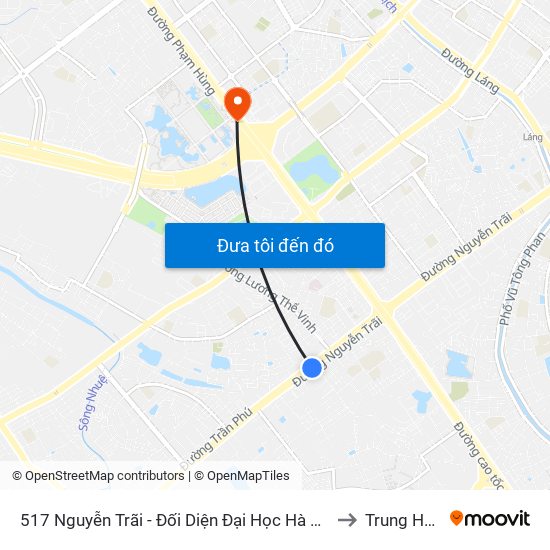 517 Nguyễn Trãi - Đối Diện Đại Học Hà Nội to Trung Hoà map