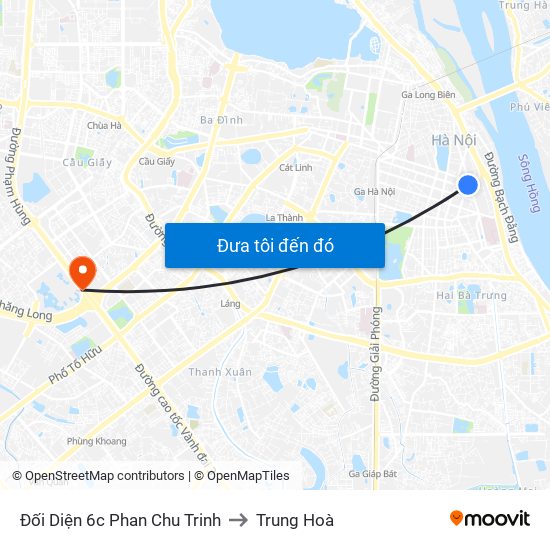 Đối Diện 6c Phan Chu Trinh to Trung Hoà map