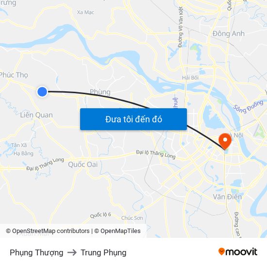 Phụng Thượng to Trung Phụng map