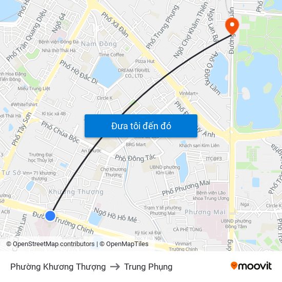 Phường Khương Thượng to Trung Phụng map