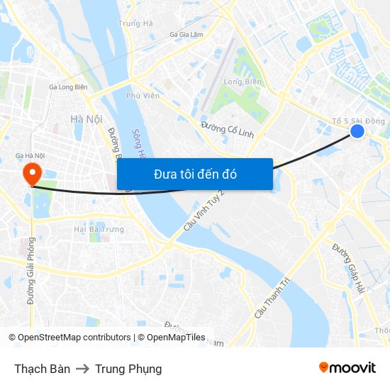 Thạch Bàn to Trung Phụng map