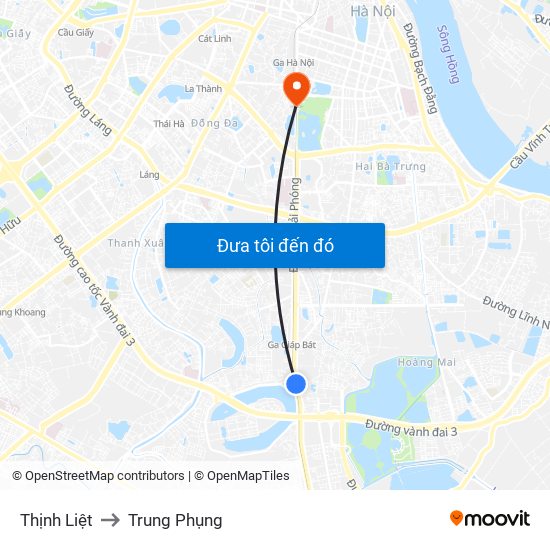 Thịnh Liệt to Trung Phụng map