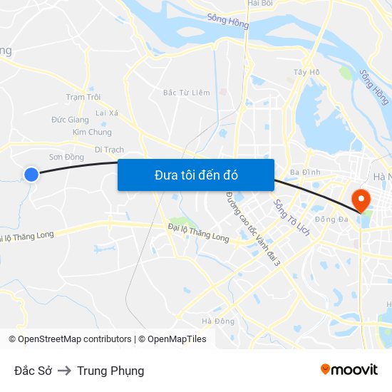 Đắc Sở to Trung Phụng map