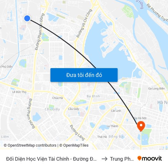 Đối Diện Học Viện Tài Chính - Đường Đức Thắng to Trung Phụng map