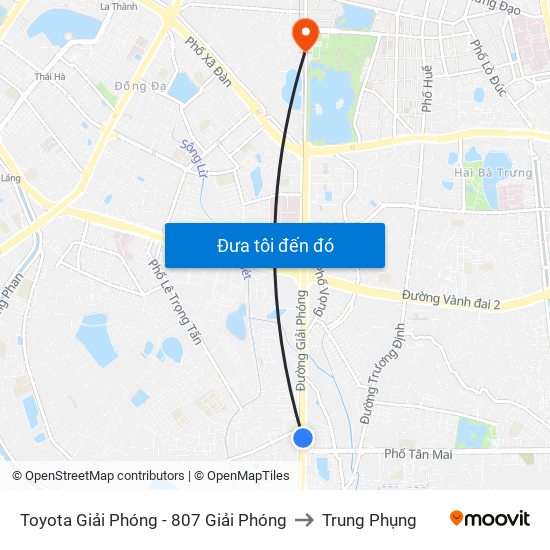 Toyota Giải Phóng - 807 Giải Phóng to Trung Phụng map