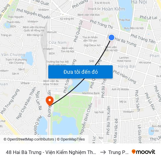 48 Hai Bà Trưng - Viện Kiểm Nghiệm Thuốc Trung Ương to Trung Phụng map