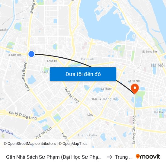 Gần Nhà Sách Sư Phạm (Đại Học Sư Phạm Hà Nội) - 136 Xuân Thủy to Trung Phụng map