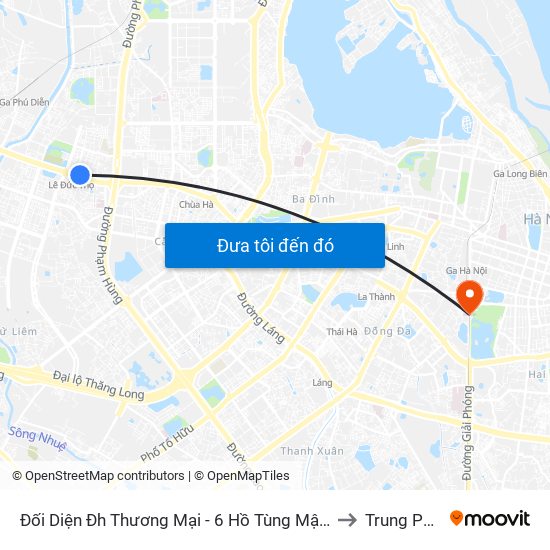 Đối Diện Đh Thương Mại - 6 Hồ Tùng Mậu (Cột Sau) to Trung Phụng map