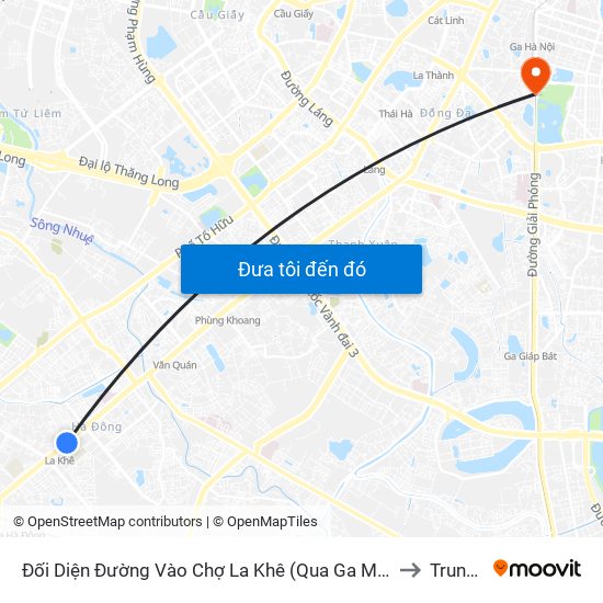 Đối Diện Đường Vào Chợ La Khê (Qua Ga Metro La Khê) - 405 Quang Trung (Hà Đông) to Trung Phụng map