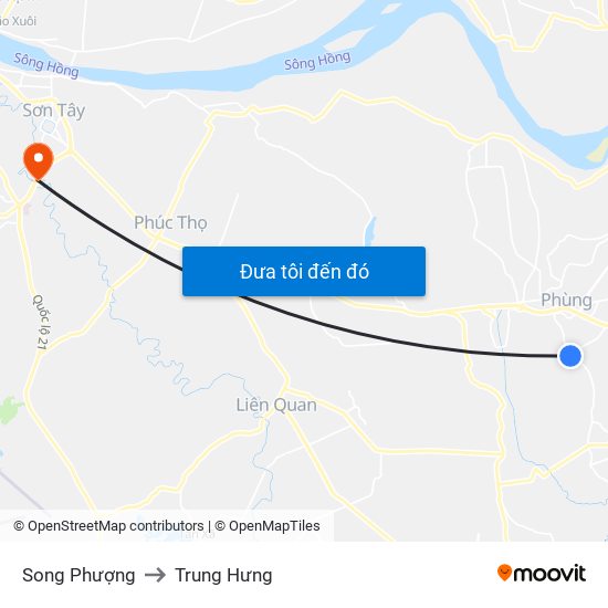 Song Phượng to Trung Hưng map