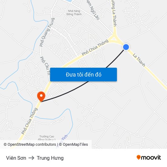 Viên Sơn to Trung Hưng map