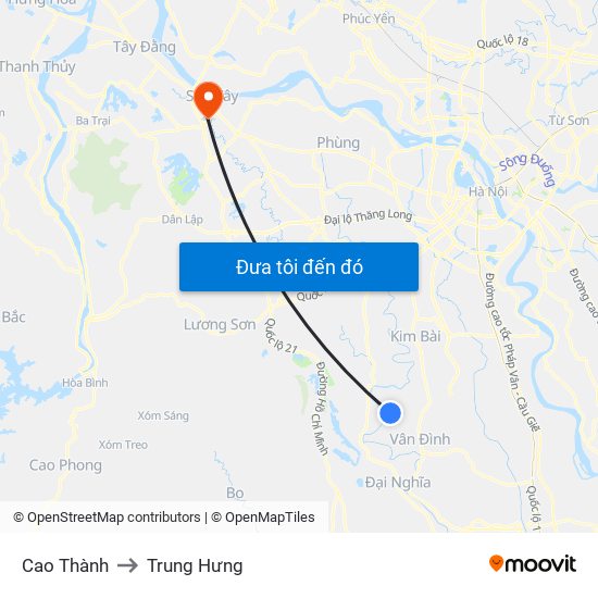 Cao Thành to Trung Hưng map