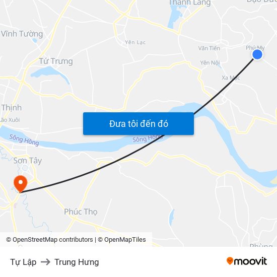 Tự Lập to Trung Hưng map