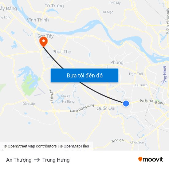 An Thượng to Trung Hưng map