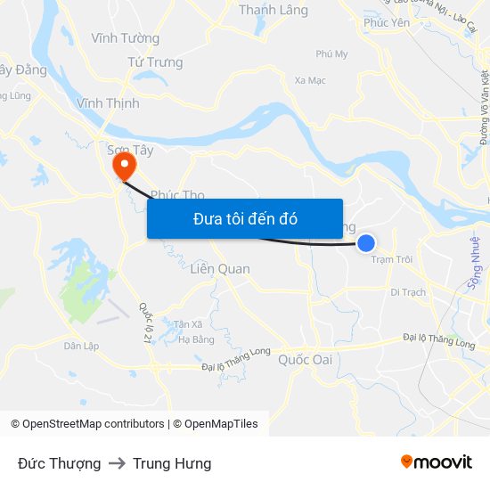 Đức Thượng to Trung Hưng map