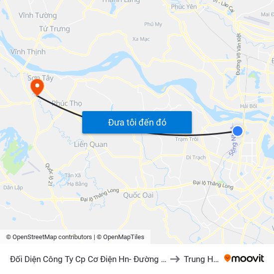 Đối Diện Công Ty Cp Cơ Điện Hn- Đường Đức Thắng to Trung Hưng map