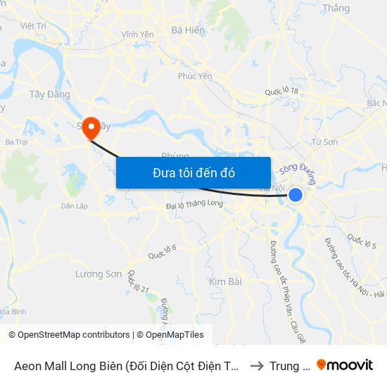 Aeon Mall Long Biên (Đối Diện Cột Điện T4a/2a-B Đường Cổ Linh) to Trung Hưng map