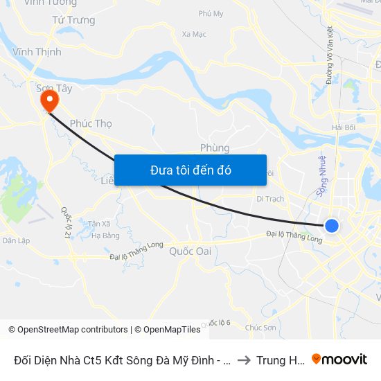 Đối Diện Nhà Ct5 Kđt Sông Đà Mỹ Đình - Phạm Hùng to Trung Hưng map