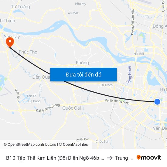 B10 Tập Thể Kim Liên (Đối Diện Ngõ 46b Phạm Ngọc Thạch) to Trung Hưng map