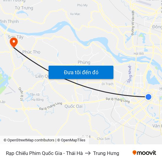 Rạp Chiếu Phim Quốc Gia - Thái Hà to Trung Hưng map