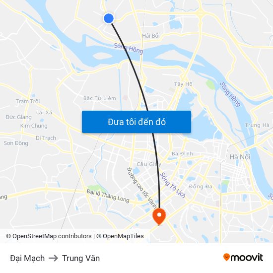 Đại Mạch to Trung Văn map