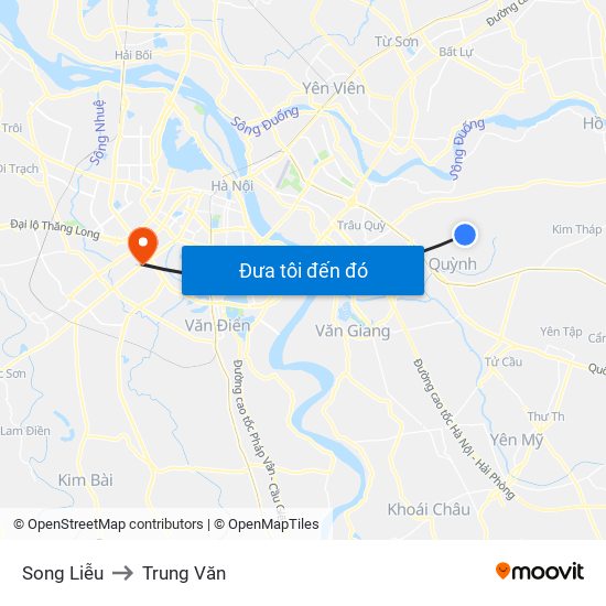 Song Liễu to Trung Văn map