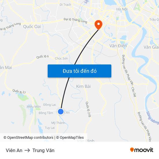 Viên An to Trung Văn map