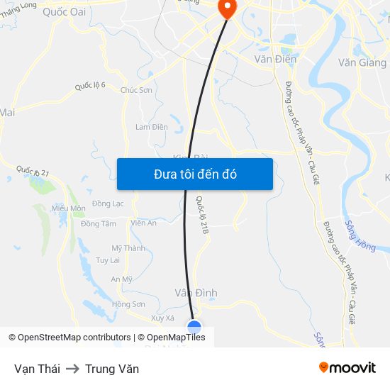 Vạn Thái to Trung Văn map