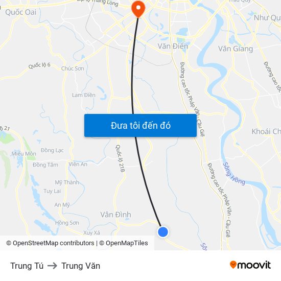 Trung Tú to Trung Văn map