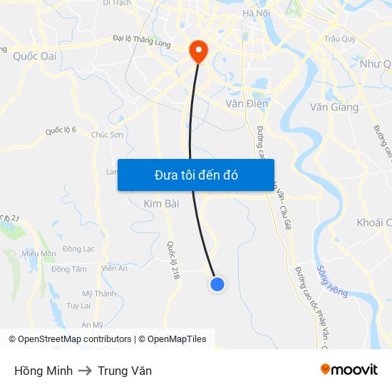 Hồng Minh to Trung Văn map