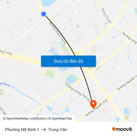 Phường Mỹ Đình 1 to Trung Văn map