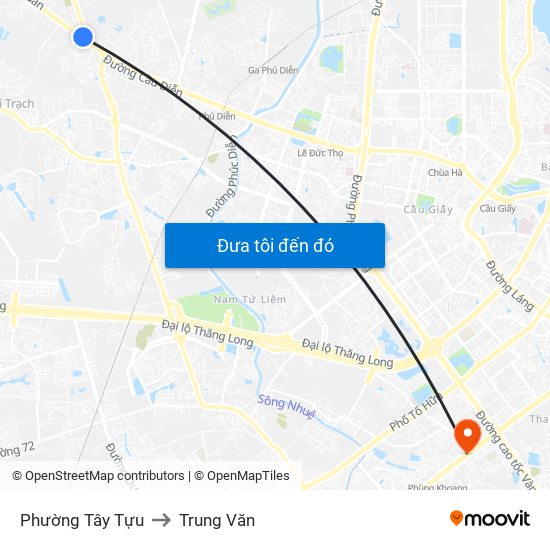 Phường Tây Tựu to Trung Văn map