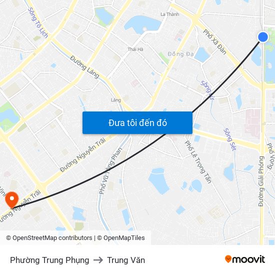 Phường Trung Phụng to Trung Văn map