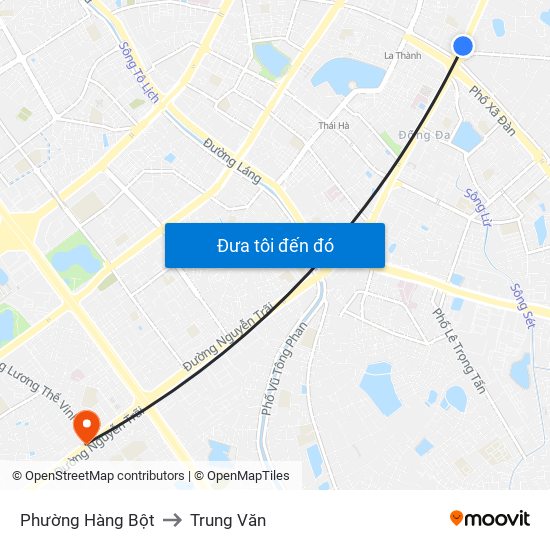 Phường Hàng Bột to Trung Văn map