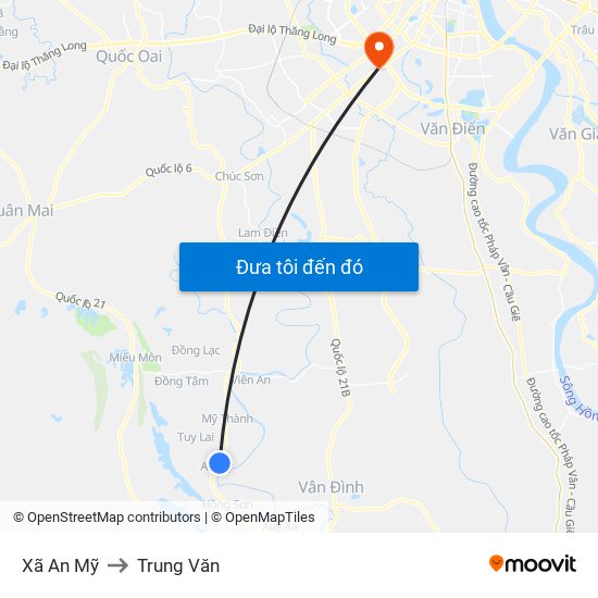 Xã An Mỹ to Trung Văn map