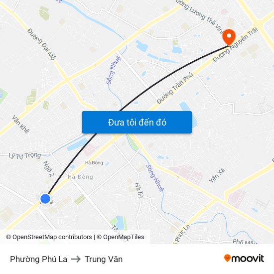 Phường Phú La to Trung Văn map