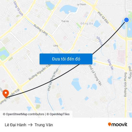 Lê Đại Hành to Trung Văn map