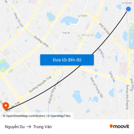 Nguyễn Du to Trung Văn map