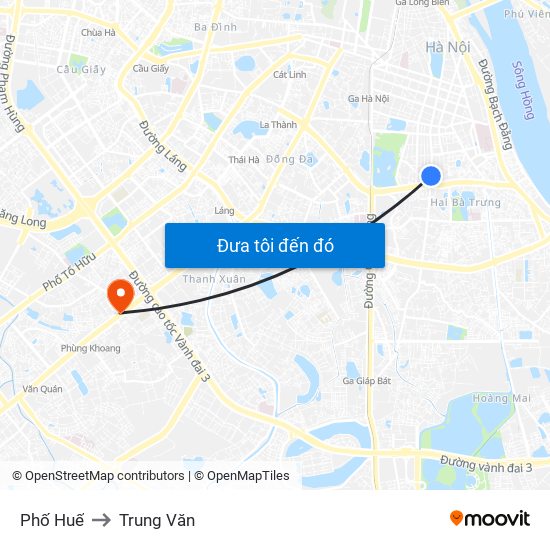 Phố Huế to Trung Văn map