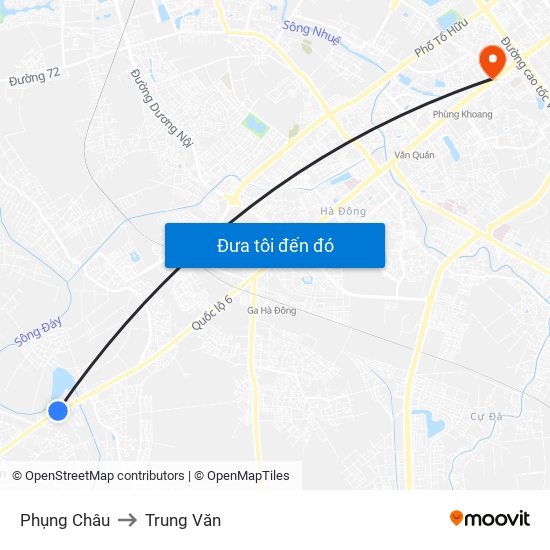 Phụng Châu to Trung Văn map