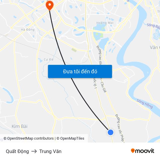 Quất Động to Trung Văn map